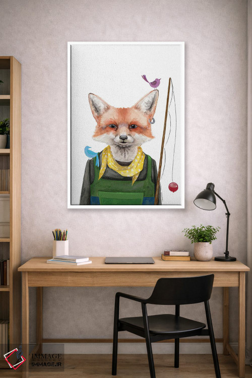 تابلو دکوراتیو روباه ماهیگیر اثر ریچل نیمان - D1W
