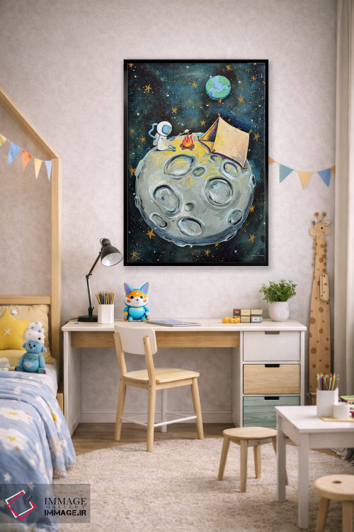 تابلو دکوراتیو فضانورد کمپ زننده اثر ریچل نیمان - D2B