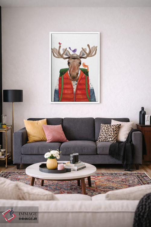 تابلو دکوراتیو گوزن کمپ زننده اثر ریچل نیمان - D3W