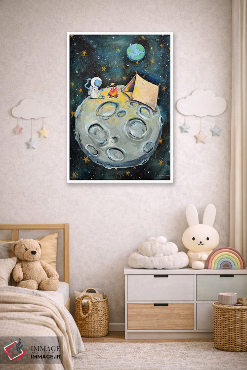 تابلو دکوراتیو فضانورد کمپ زننده اثر ریچل نیمان - D3W