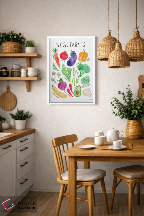 تابلو دکوراتیو سبزیجات اثر ریچل نیمان - D3W