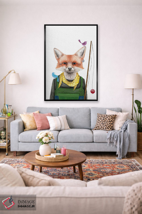 تابلو دکوراتیو روباه ماهیگیر اثر ریچل نیمان - D2B