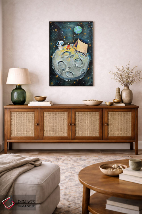 تابلو دکوراتیو فضانورد کمپ زننده اثر ریچل نیمان - D4B