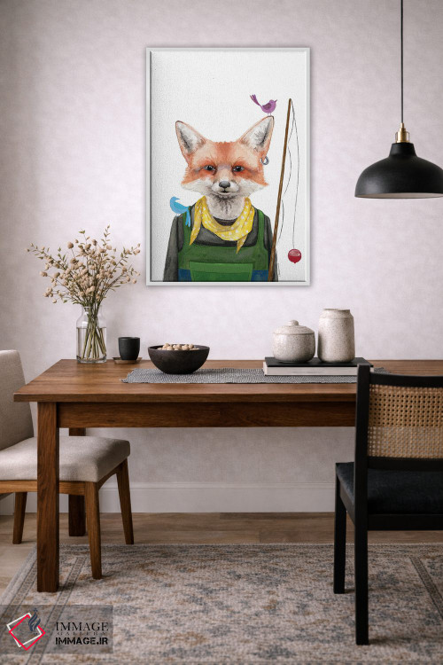 تابلو دکوراتیو روباه ماهیگیر اثر ریچل نیمان - D3W