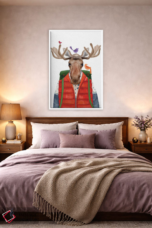 تابلو دکوراتیو گوزن کمپ زننده اثر ریچل نیمان - D4W