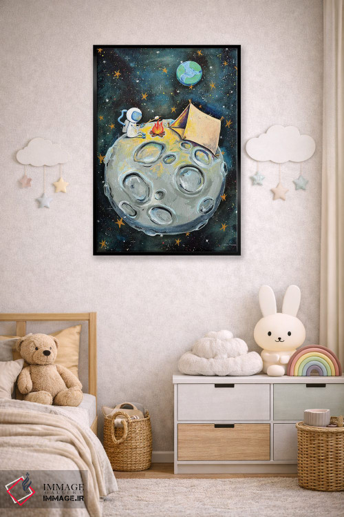 تابلو دکوراتیو فضانورد کمپ زننده اثر ریچل نیمان - D5B