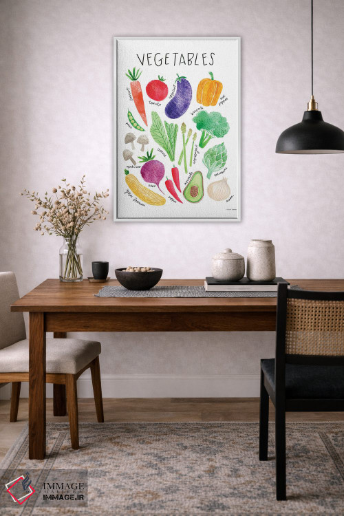 تابلو دکوراتیو سبزیجات اثر ریچل نیمان - D4W