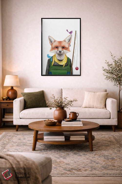 تابلو دکوراتیو روباه ماهیگیر اثر ریچل نیمان - D4B