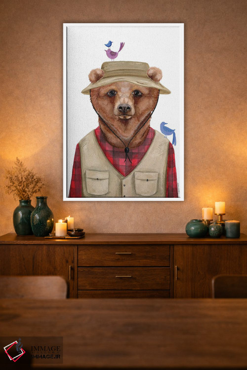 تابلو دکوراتیو خرس کمپ زننده اثر ریچل نیمان - D2W