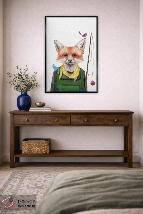 تابلو دکوراتیو روباه ماهیگیر اثر ریچل نیمان - D5B