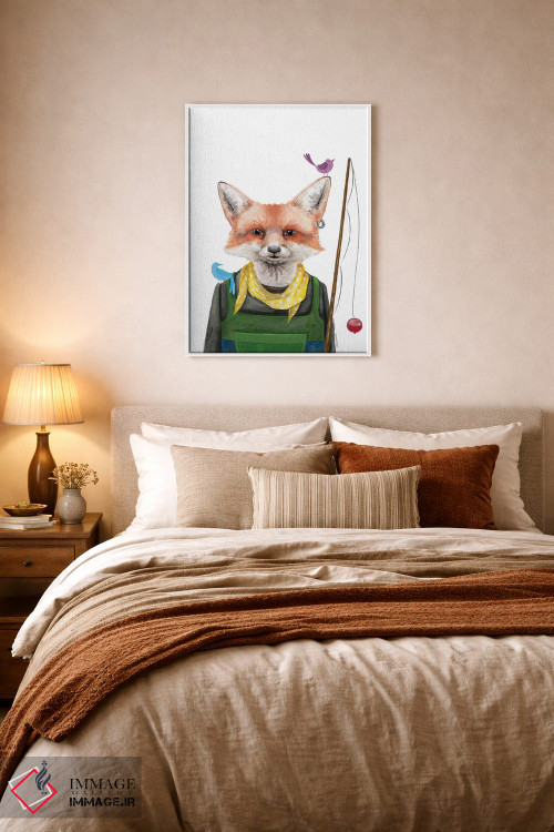 تابلو دکوراتیو روباه ماهیگیر اثر ریچل نیمان - D6W
