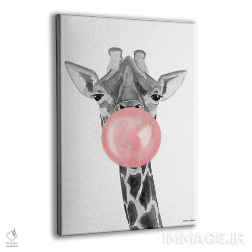 تابلو دکوراتیو زرافه بادکنکی اثر ریچل نیمان - نمای پرسپکتیو محصول