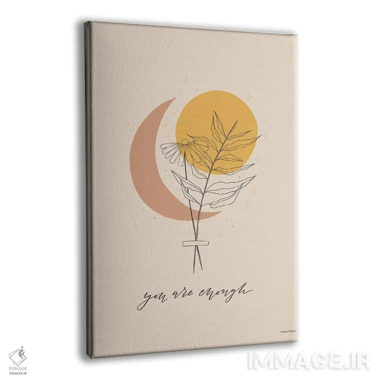 تابلو مینیمال تو کافی هستی اثر ریچل نیمان - نمای پرسپکتیو محصول