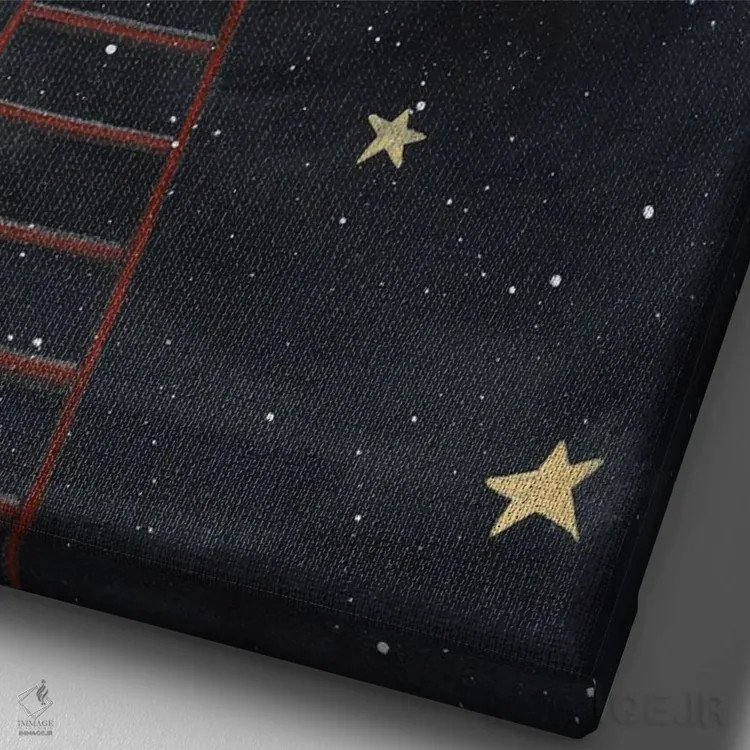 تابلو دکوراتیو ستاره ای را بگیر اثر ریچل نیمان - نمای نزدیک بافت بوم