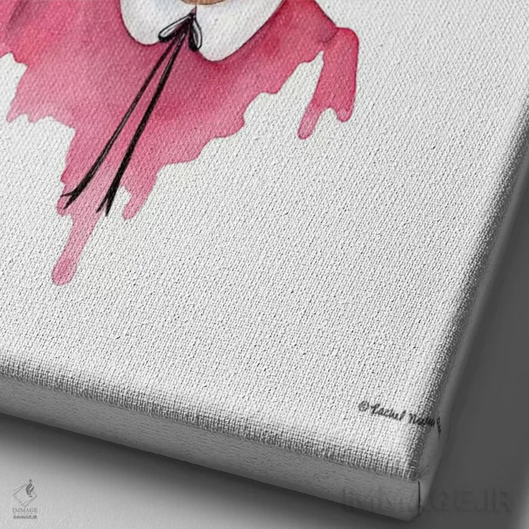 تابلو دکوراتیو زرافه با عینک اثر ریچل نیمان - نمای نزدیک بافت بوم