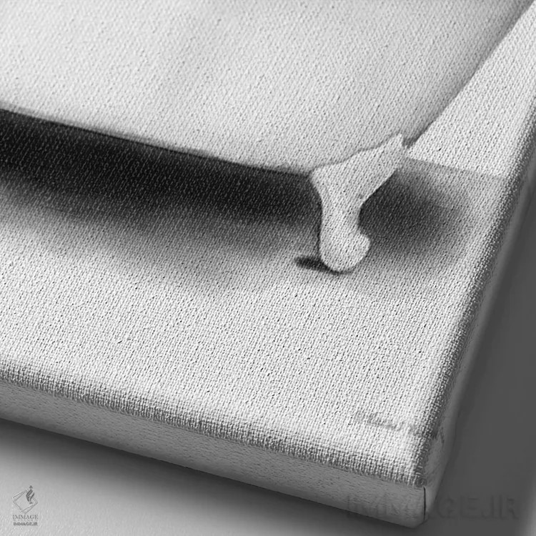 تابلو دکوراتیو خرس در وان اثر ریچل نیمان - نمای نزدیک بافت بوم