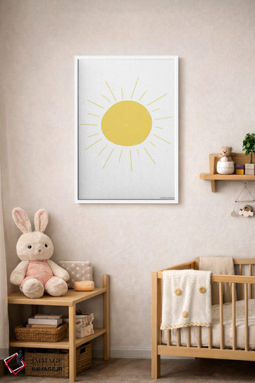 تابلو مینیمال خورشید شاد اثر ریچل نیمان - D3W