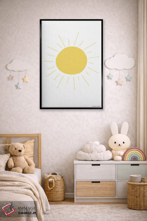 تابلو مینیمال خورشید شاد اثر ریچل نیمان - D4B