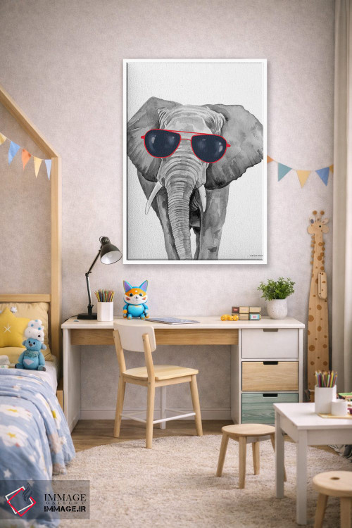 تابلو دکوراتیو فیل خوش تیپ اثر ریچل نیمان - D1W