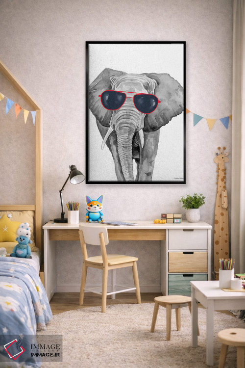 تابلو دکوراتیو فیل خوش تیپ اثر ریچل نیمان - D2B