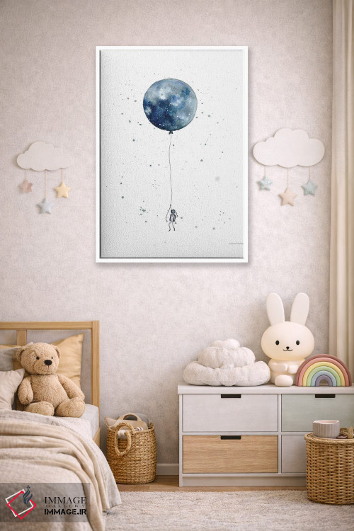 تابلو دکوراتیو بادکنک ماه اثر ریچل نیمان - D2W
