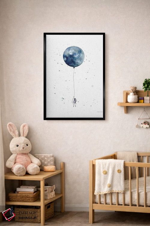 تابلو دکوراتیو بادکنک ماه اثر ریچل نیمان - D3B