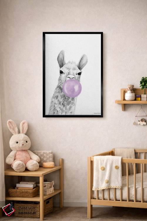 تابلو دکوراتیو آلپاکای بادکنکی اثر ریچل نیمان - D6B