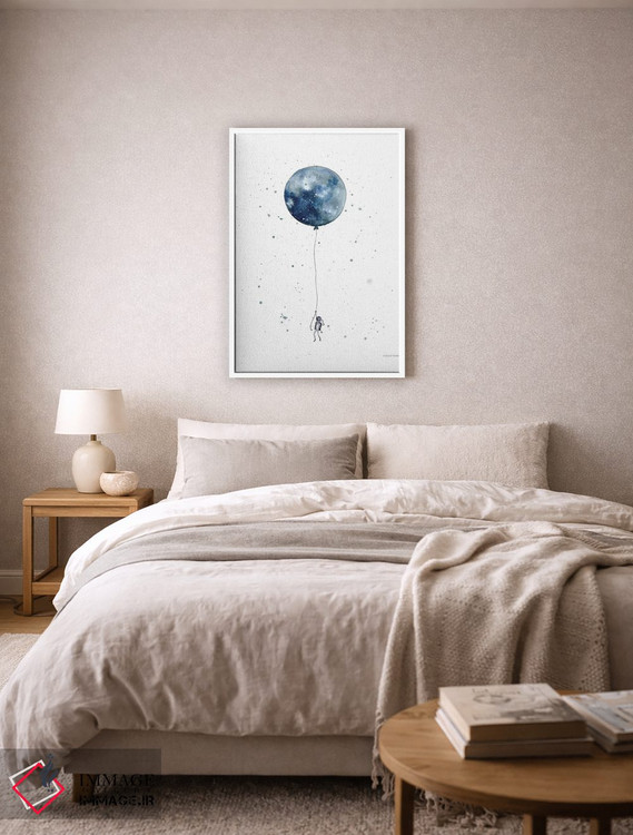 تابلو دکوراتیو بادکنک ماه اثر ریچل نیمان - D6W