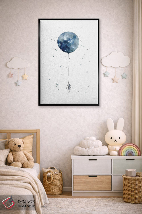 تابلو دکوراتیو بادکنک ماه اثر ریچل نیمان - D5B