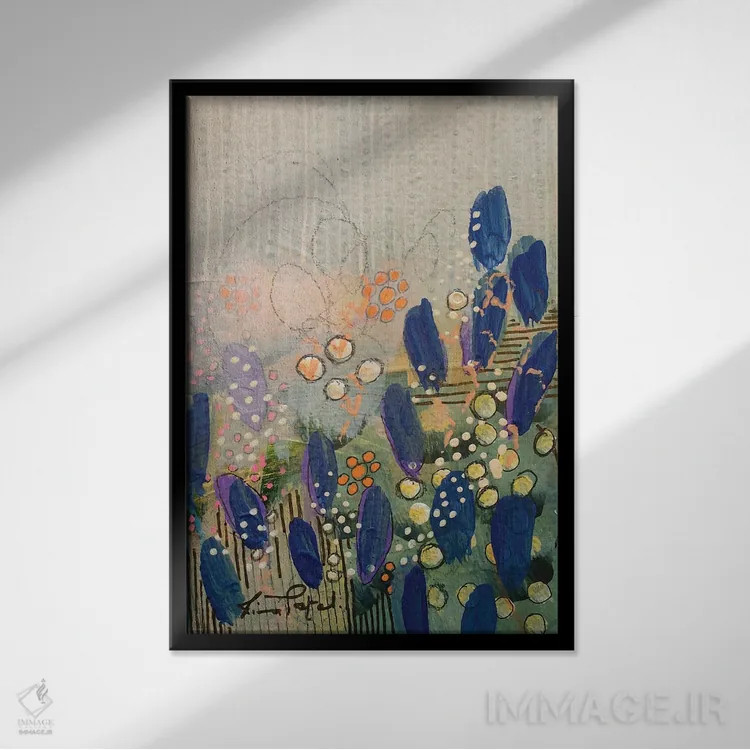 تابلو دکوراتیو رویای تابستانی شماره ۱۰۴ اثر رینا پتل - نمای قابدار مشکی