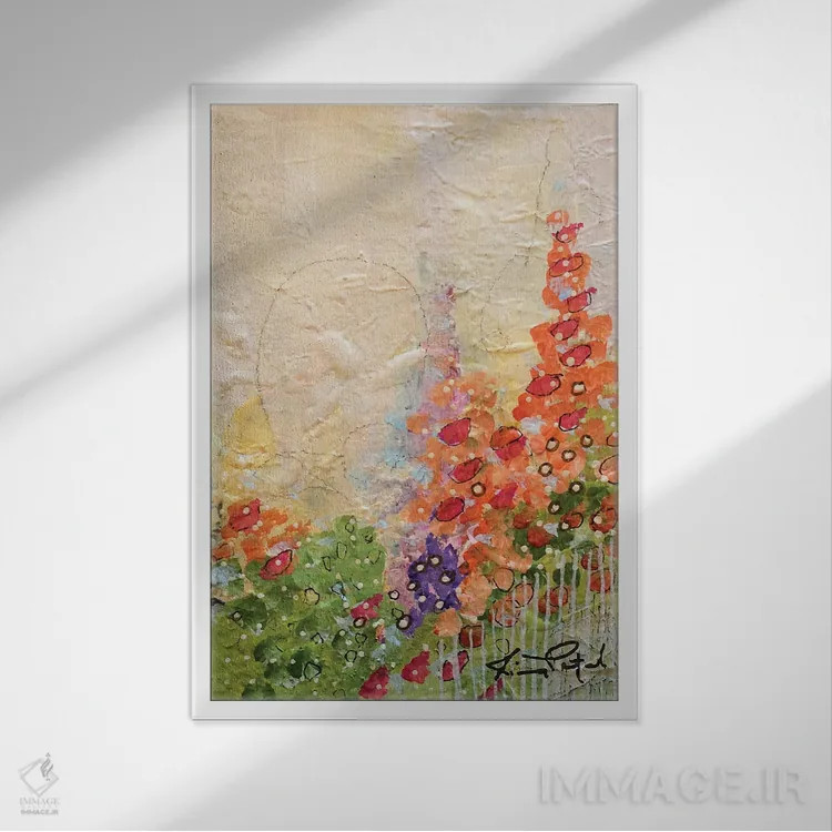 تابلو دکوراتیو رویای تابستانی شماره ۱۱۶ اثر رینا پتل - نمای قابدار سفید