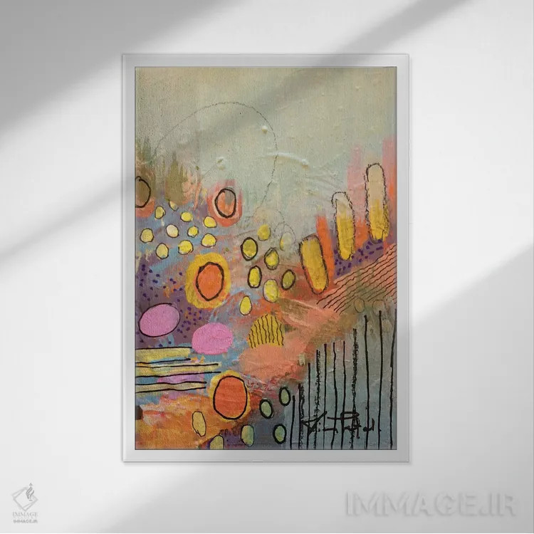 تابلو دکوراتیو رویای تابستانی شماره ۱۱۸ اثر رینا پتل - نمای قابدار سفید