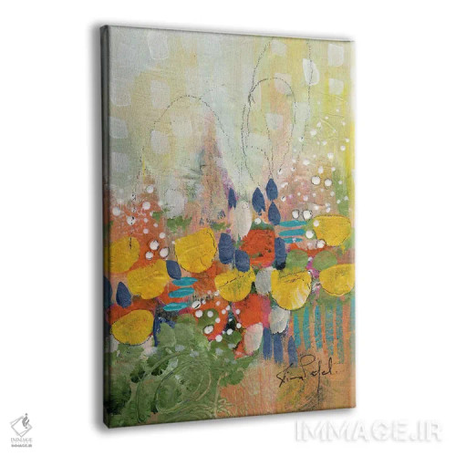 تابلو انتزاعی رویای تابستانی شماره ۱۰ اثر رینا پتل - نمای پرسپکتیو محصول