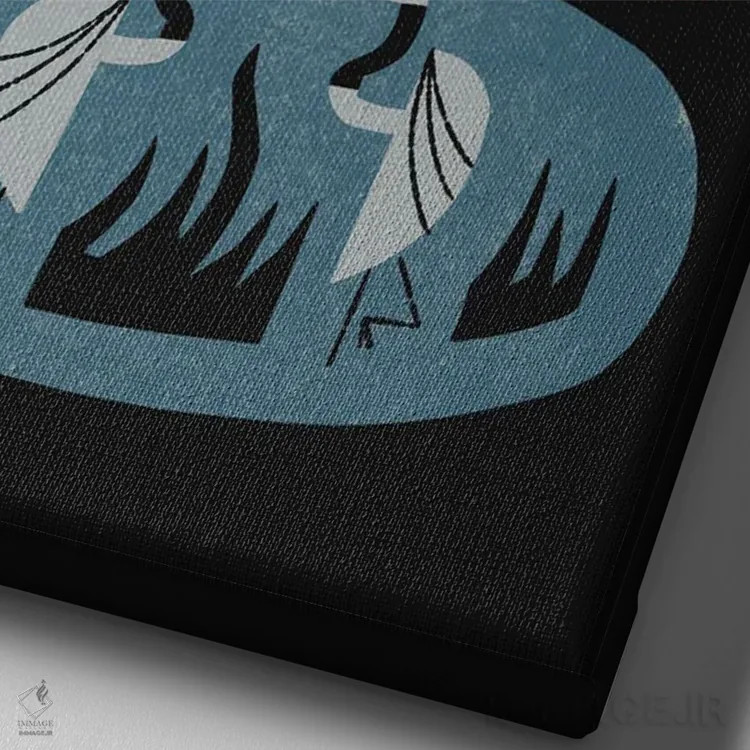 تابلو مدرن دسته گل صورتی و گلدان درنا اثر رنیا ال. تول - نمای نزدیک بافت بوم