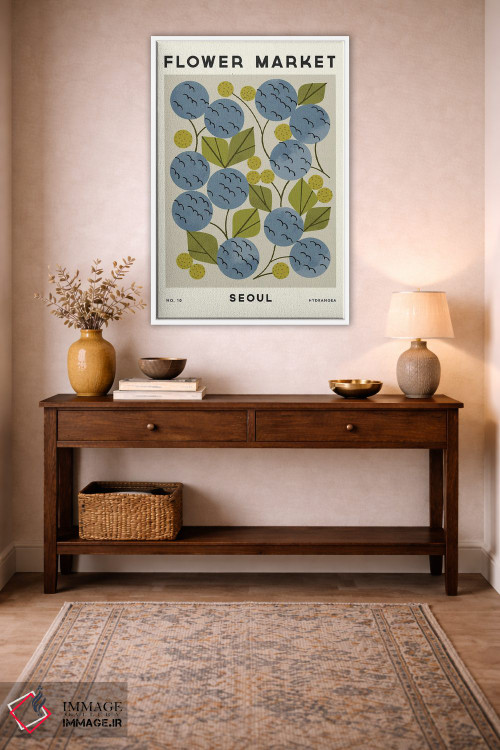 تابلو مینیمال بازار گل دهم اثر رنیا ال. تول - D2W