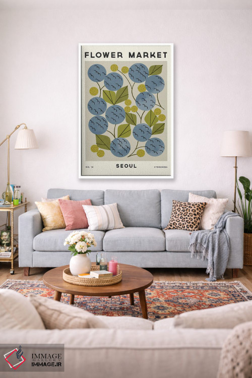 تابلو مینیمال بازار گل دهم اثر رنیا ال. تول - D1W