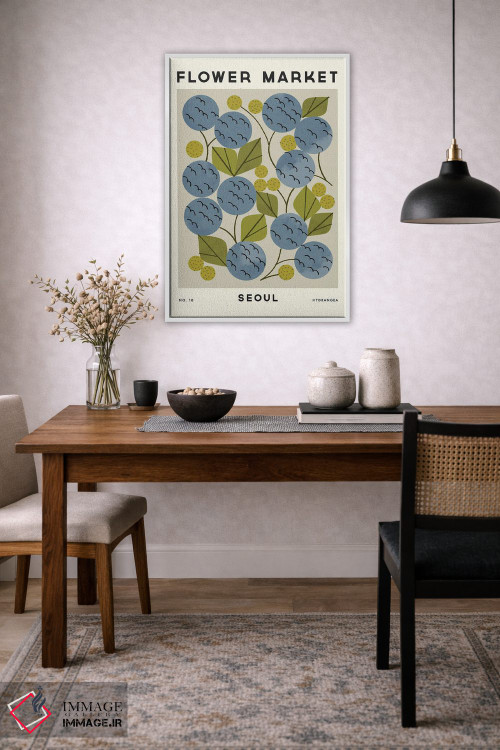 تابلو مینیمال بازار گل دهم اثر رنیا ال. تول - D3W