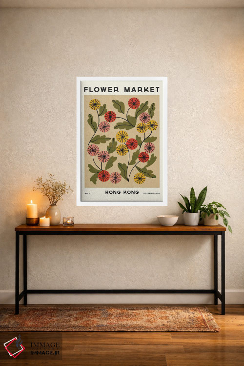 تابلو مینیمال بازار گل نهم اثر رنیا ال. تول - D2W