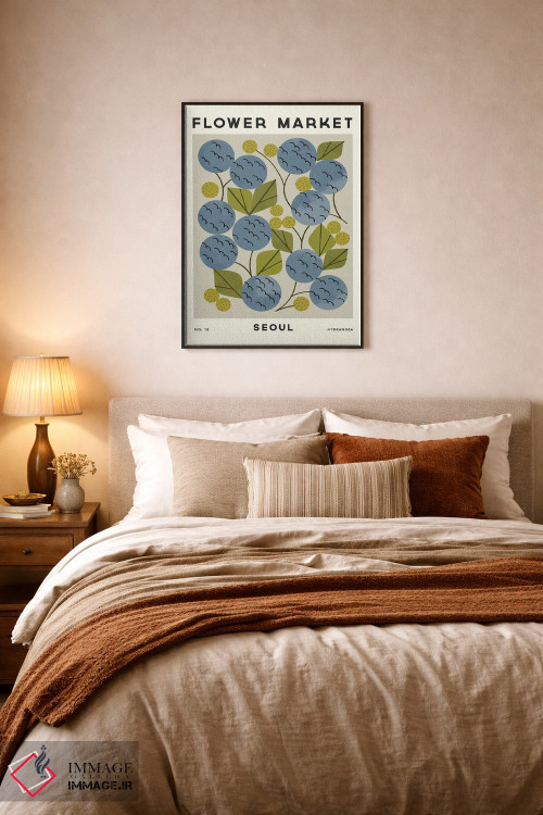 تابلو مینیمال بازار گل دهم اثر رنیا ال. تول - D6B