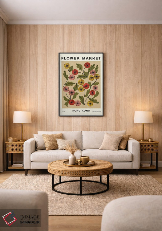 تابلو مینیمال بازار گل نهم اثر رنیا ال. تول - D1B