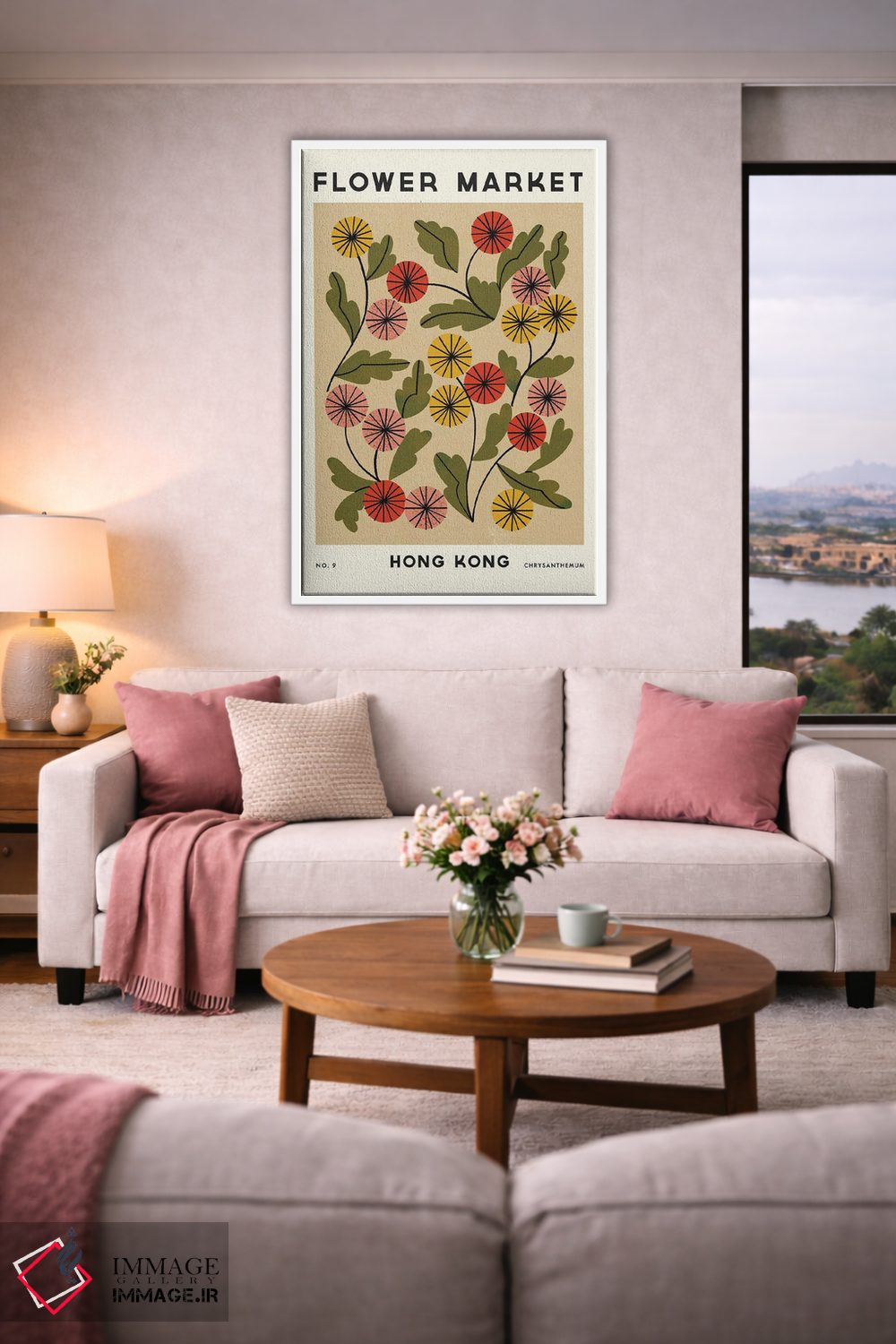 تابلو مینیمال بازار گل نهم اثر رنیا ال. تول - D3W