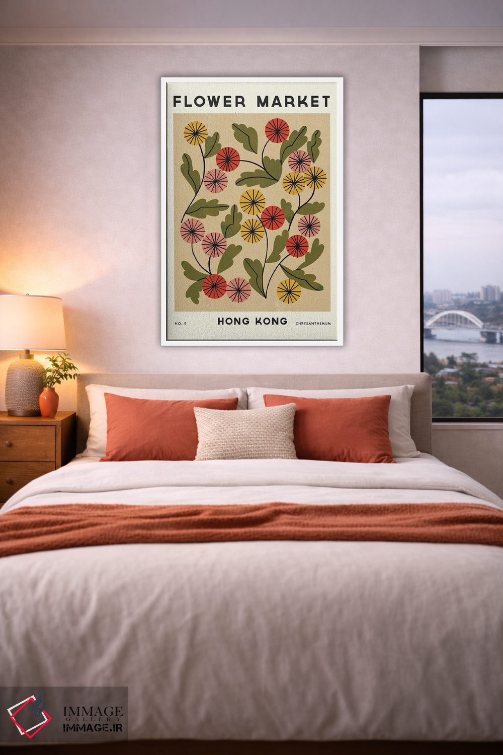 تابلو مینیمال بازار گل نهم اثر رنیا ال. تول - D4W