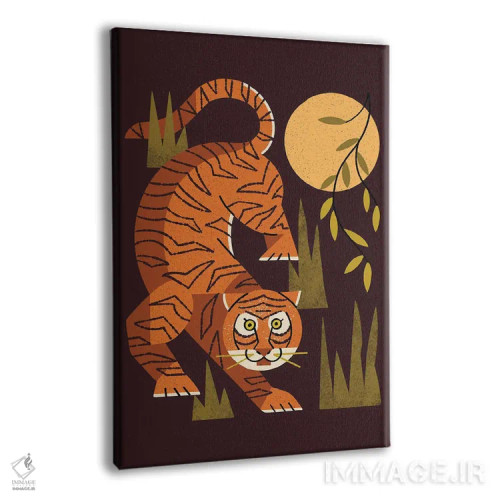 تابلو مدرن ماه ببر اثر رنیا ال. تول - نمای پرسپکتیو محصول