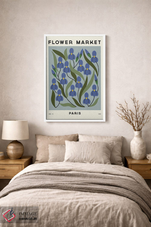 تابلو مینیمال بازار گل یازدهم اثر رنیا ال. تول - D1W