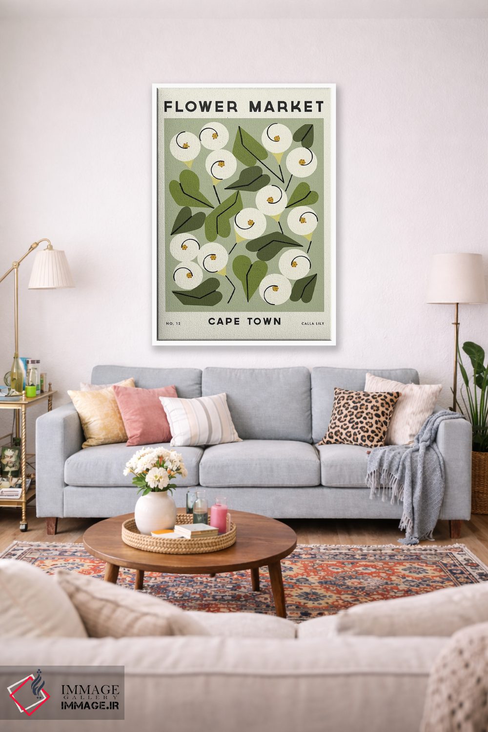 تابلو مینیمال بازار گل دوازدهم اثر رنیا ال. تول - D1W