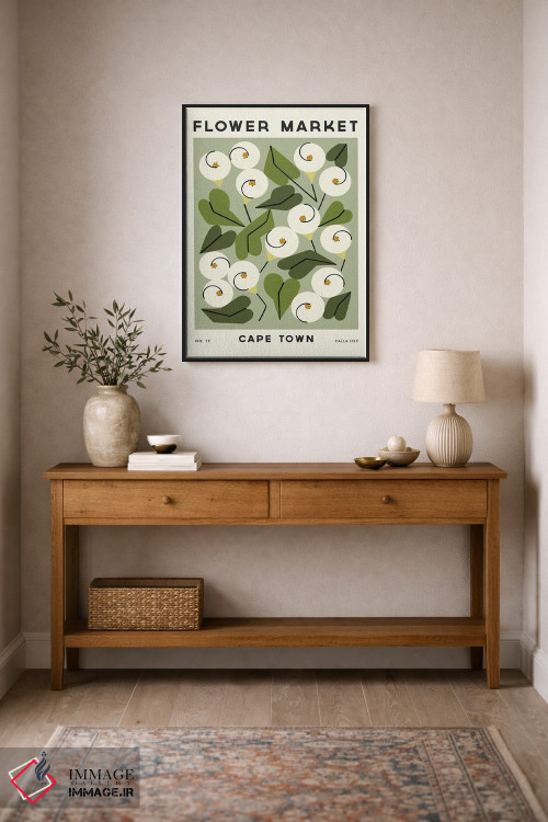 تابلو مینیمال بازار گل دوازدهم اثر رنیا ال. تول - D2B