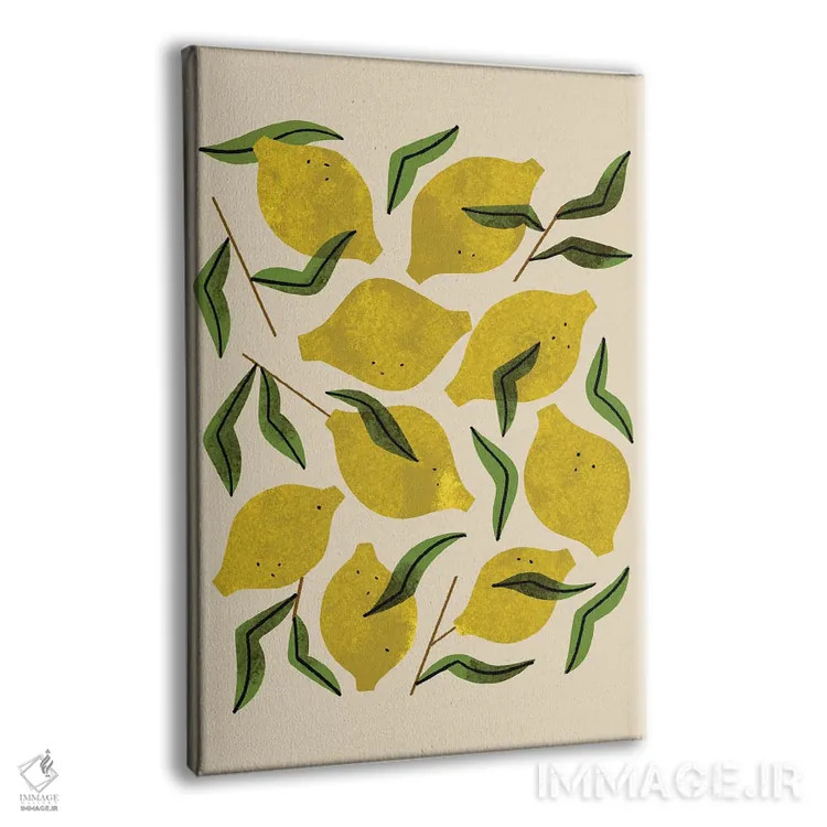 تابلو مدرن نه عدد لیمو اثر رنیا ال. تول - نمای پرسپکتیو محصول