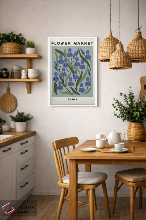 تابلو مینیمال بازار گل یازدهم اثر رنیا ال. تول - D3W