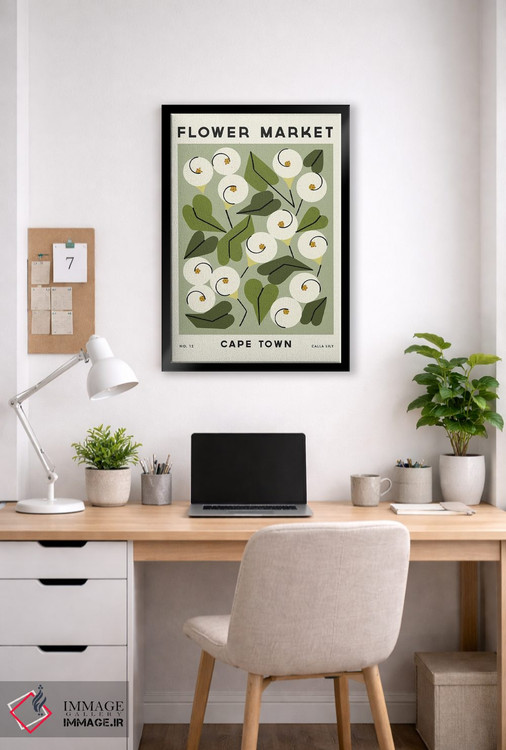 تابلو مینیمال بازار گل دوازدهم اثر رنیا ال. تول - D5B