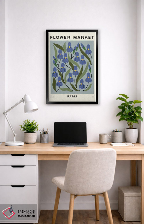 تابلو مینیمال بازار گل یازدهم اثر رنیا ال. تول - D6B